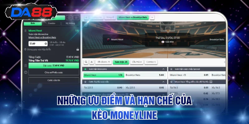 Những ưu điểm và hạn chế của kèo Moneyline